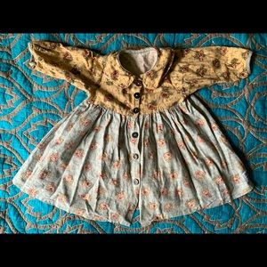 Long sleeve button floral dress